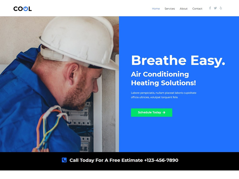 A/C Technician – 服务机构模板WordPress主题