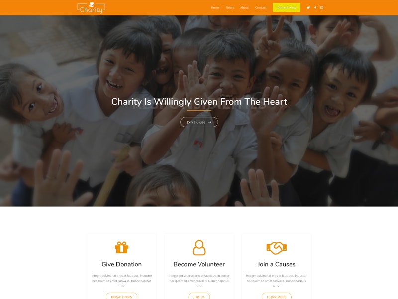 Charity2 – 服务机构模板WordPress主题