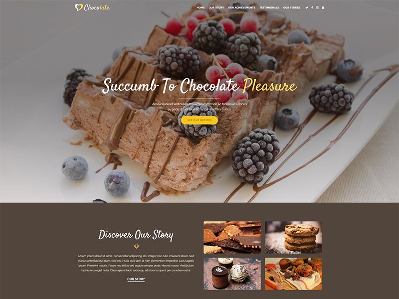 Chocolate – 食品茶饮模板WordPress主题