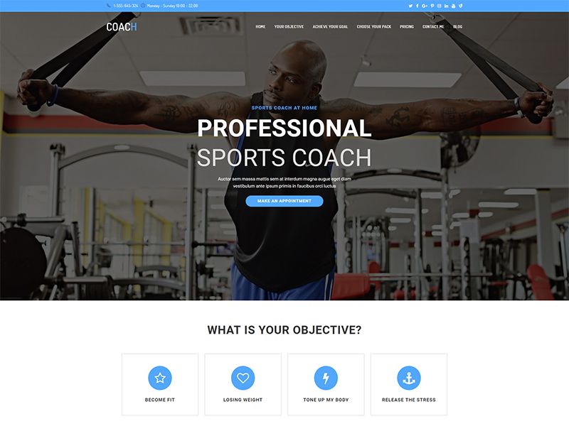 Coach – 运动户外模板WordPress主题