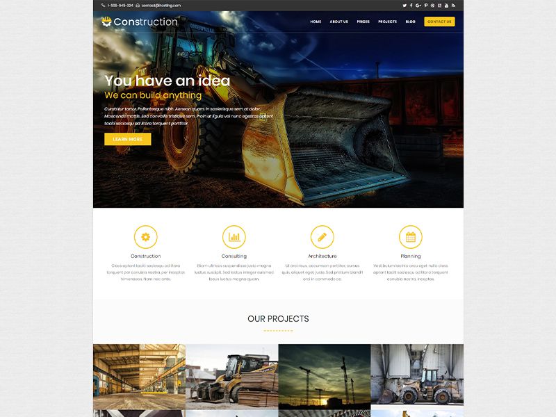 Construction2 – 家具建材模板WordPress主题