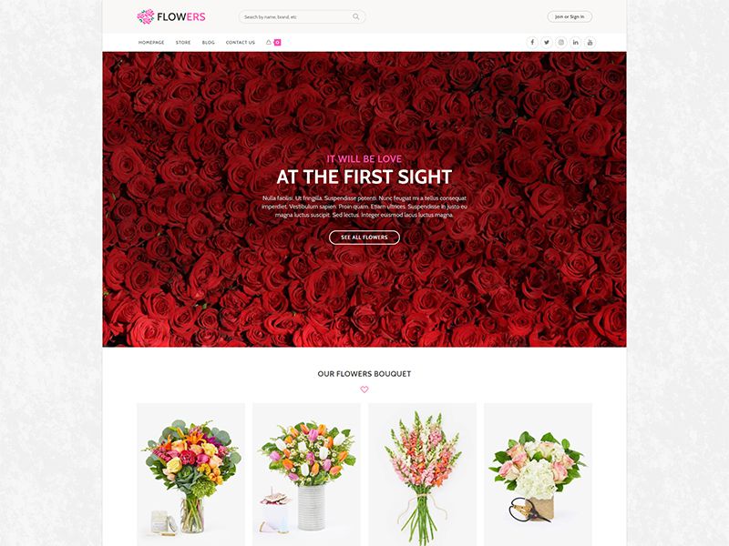 Flowers – 鲜花园艺模板WordPress主题