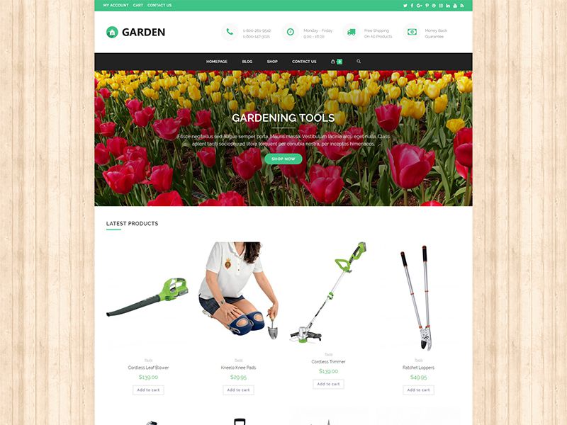 Garden2 – 鲜花园艺模板WordPress主题