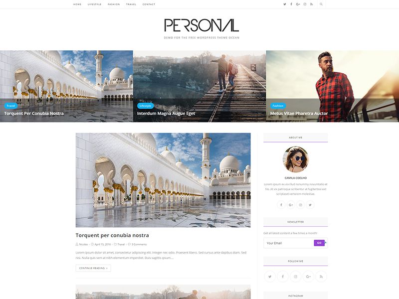 Personal – 自媒体模板WordPress主题
