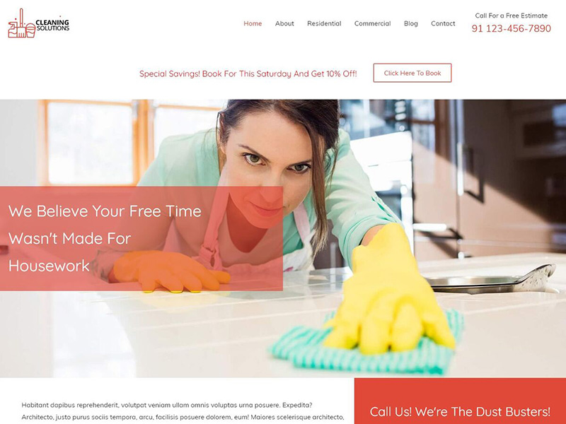 Cleaning Services – 服务机构模板WordPress主题