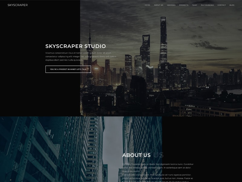 Skyscraper – 家具建材模板WordPress主题