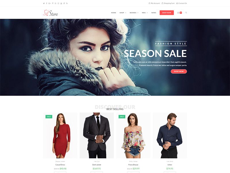 Store – 服装行业模板WordPress主题